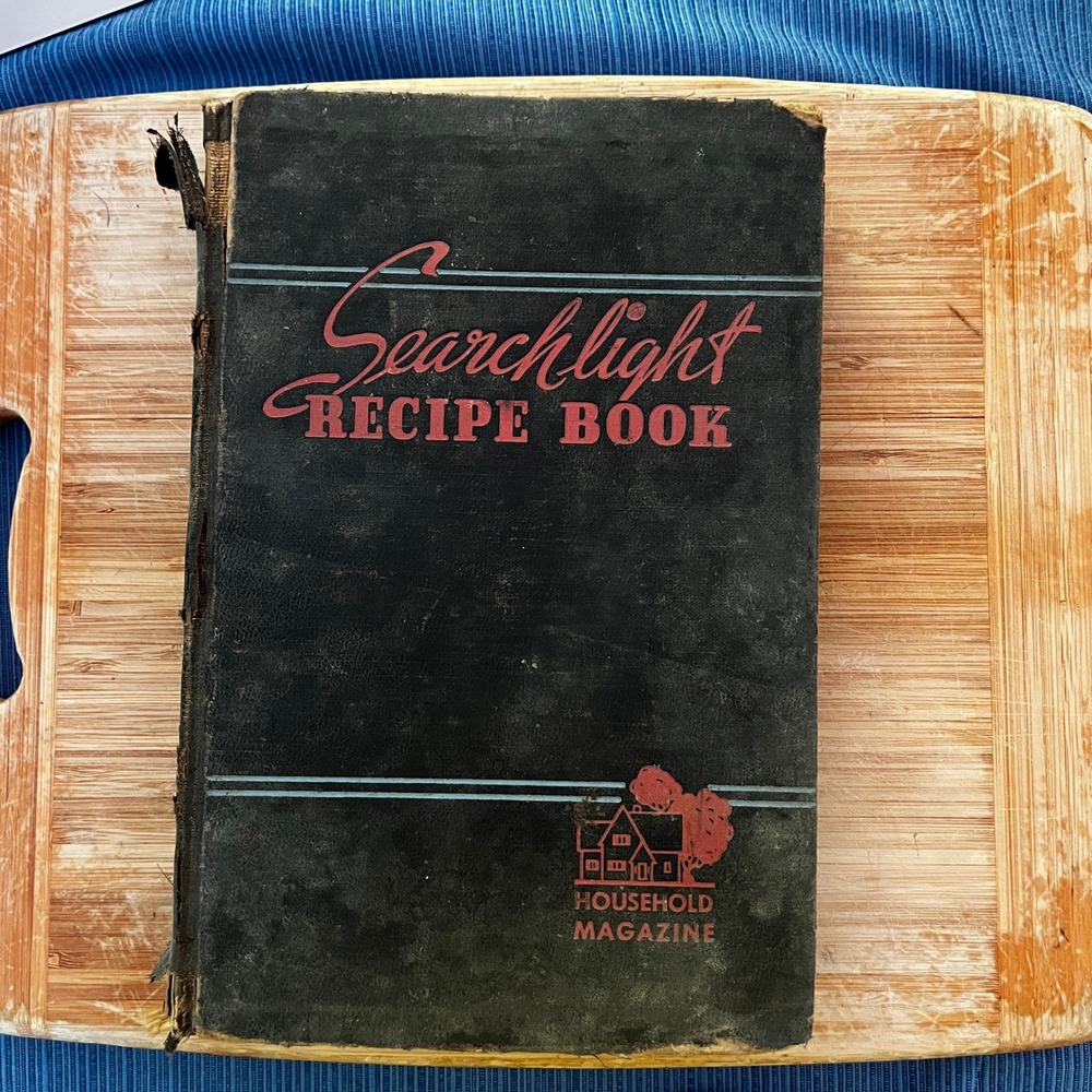 Household Magazine Searchlight Recipe Book 1942 Vintage Hardcover Thumb Index